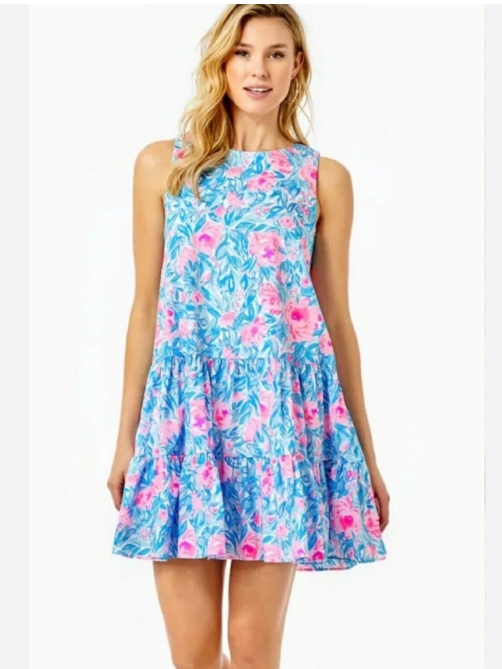 Lilly Pulitzer NWT Trina Shift Tiered Dress My Little Peony Print - Picture 4 of 4